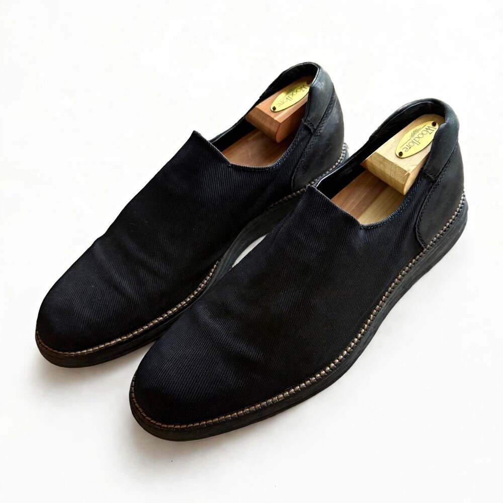 Donald J. Pliner Milan Men's Black Slip-On Loafers US 10 M EU 43 Leather